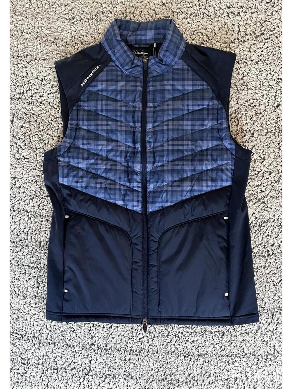 New Mens Walter Hagen Golf Performance Hybrid Vest Quilted Full Zip $98 Sz SMALL